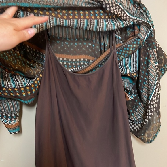O’Neill flowy brown top. Brown cami included - Picture 5 of 6